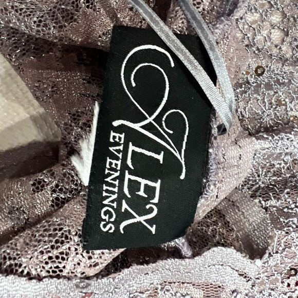 Alex‎ Evenings Lavender Silver 2 Pc Dress Jacket Set - Picture 9 of 12